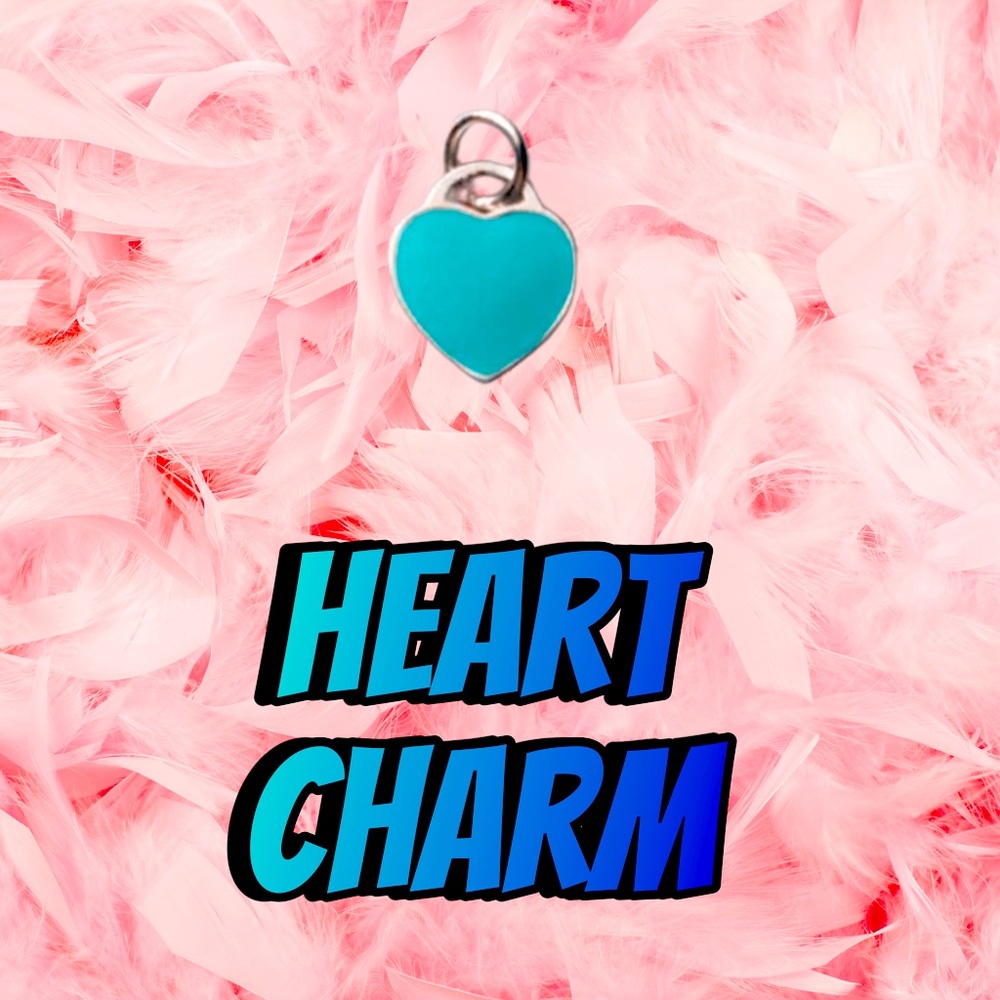 🩵 Sterling silver & Enamel Heart Charm 🩵